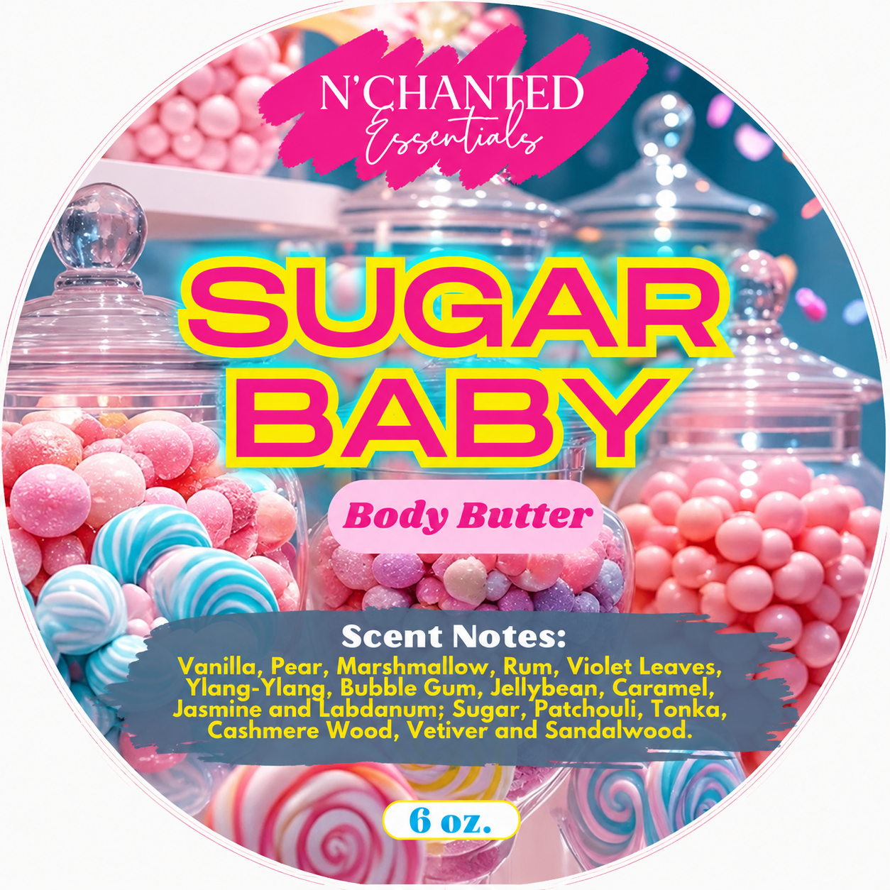 Sugar Baby inspired By Vanilla Candy Rock Sugar Body Butter