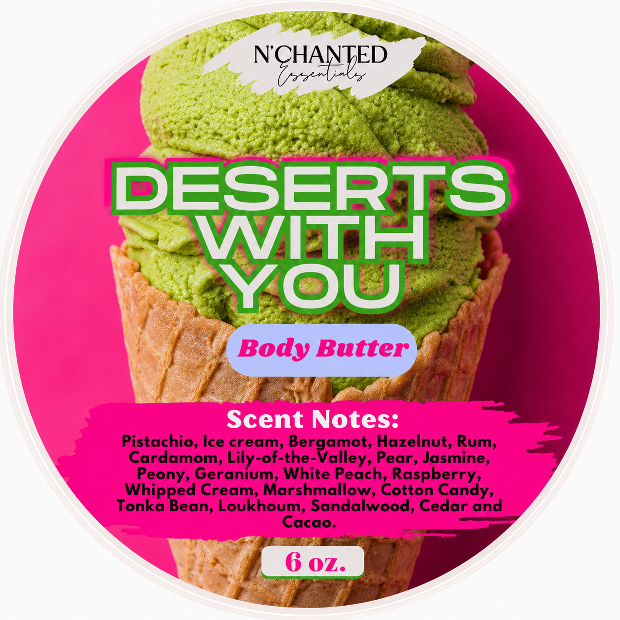 Deserts With You inspired By Yum Pistacio Gelato Body Butter